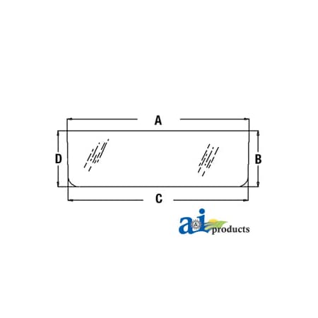 A & I Products Glass, Rear, Middle 53" x33" x4.5" A-AT87527